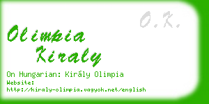 olimpia kiraly business card