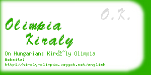 olimpia kiraly business card
